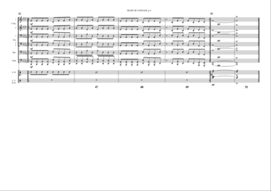 Heart Of Courage - Trailer Marching Band scores gallery preview page 6