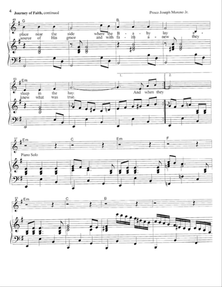 Journey Of Faith (The Epiphany Song) Piano, Vocal, Guitar scores gallery preview page 4