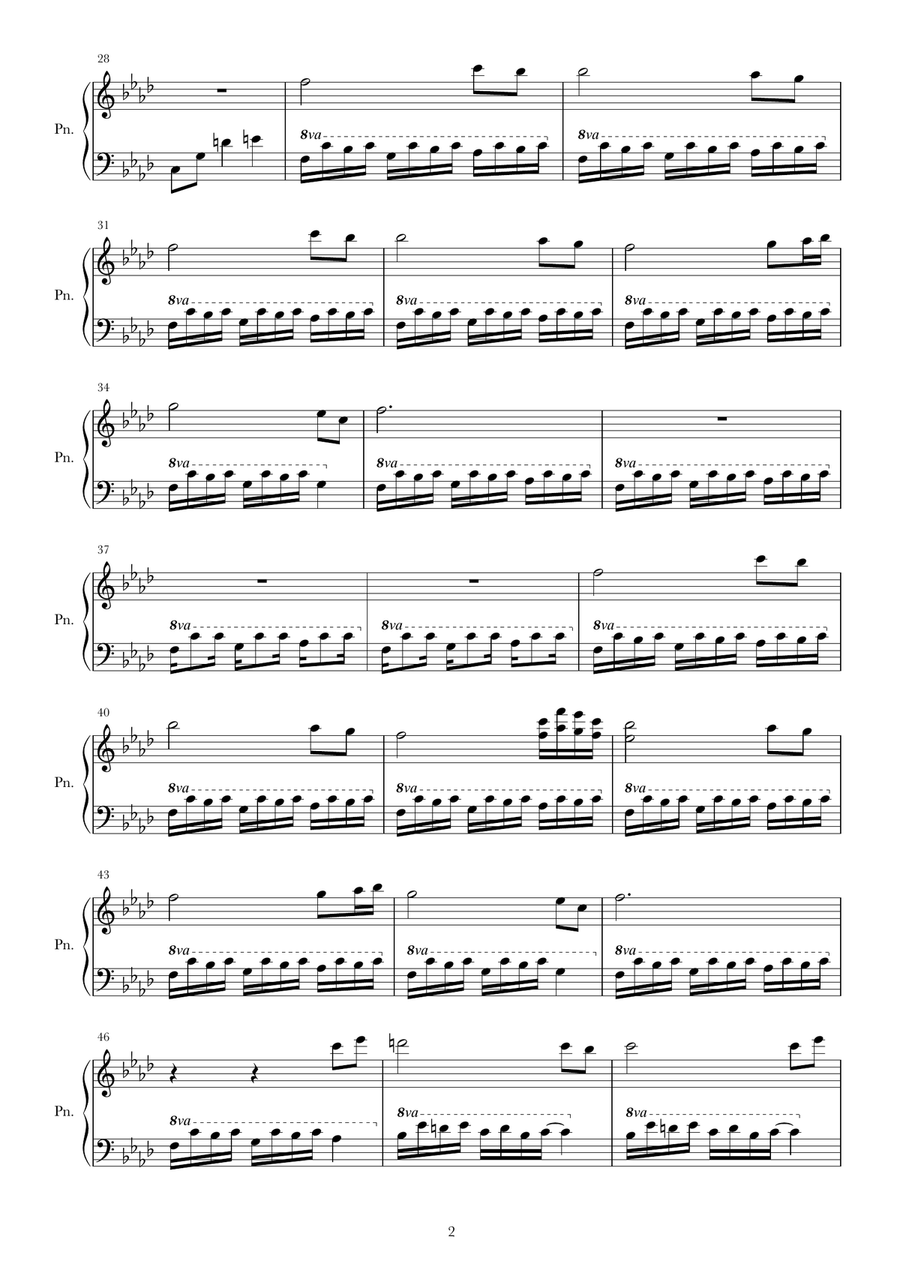 Asoka Theme Piano Solo scores gallery preview page 2