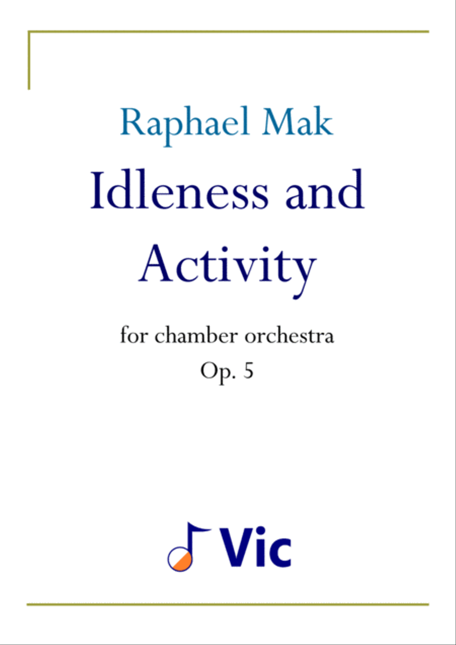 Idleness and Activity, op. 5 Chamber Orchestra scores gallery preview page 1