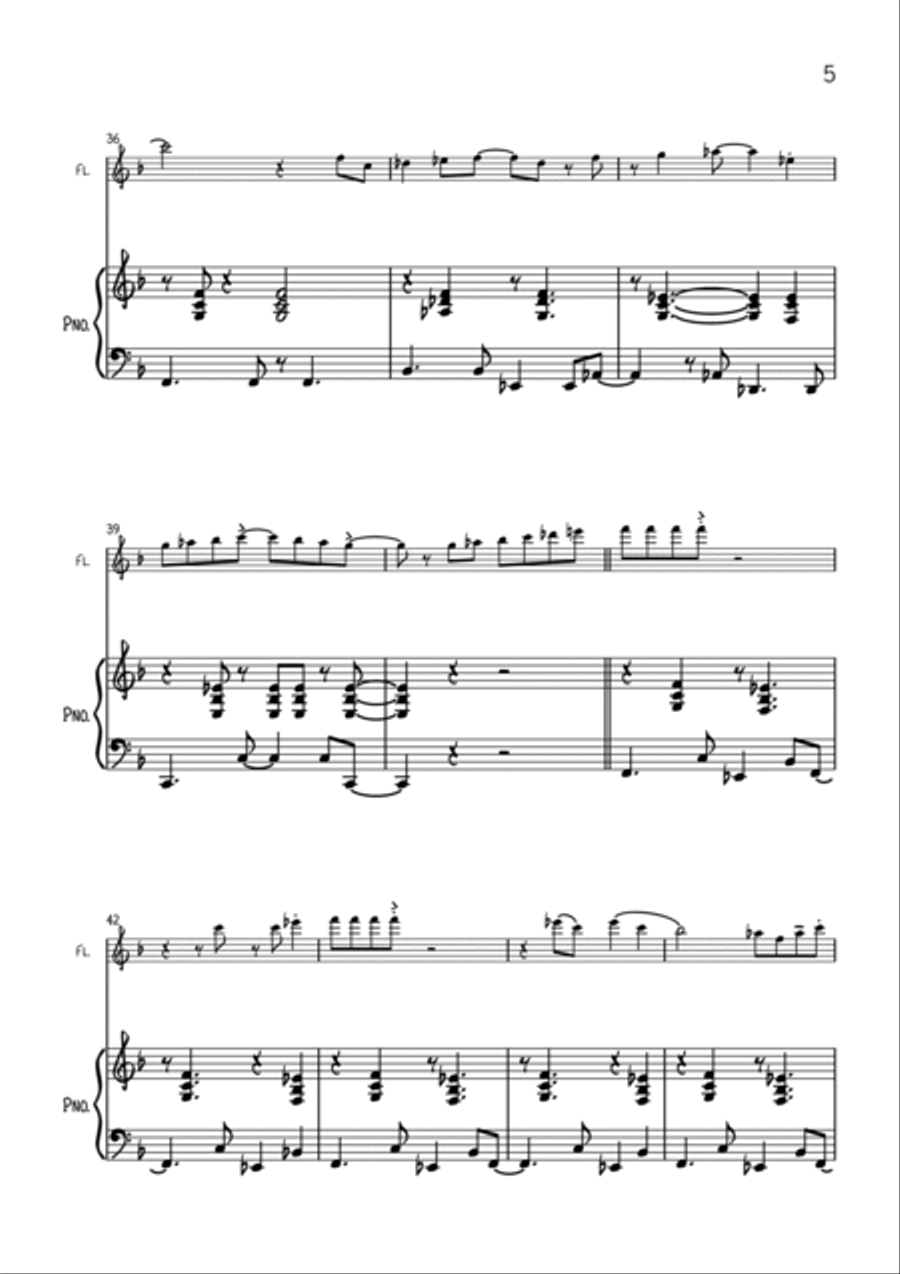 Deck The Hall (swing & Latin) Flute Solo scores gallery preview page 5