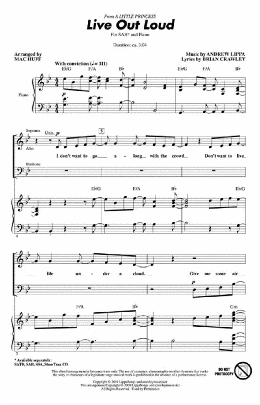 Live Out Loud 3-Part scores gallery preview page 2
