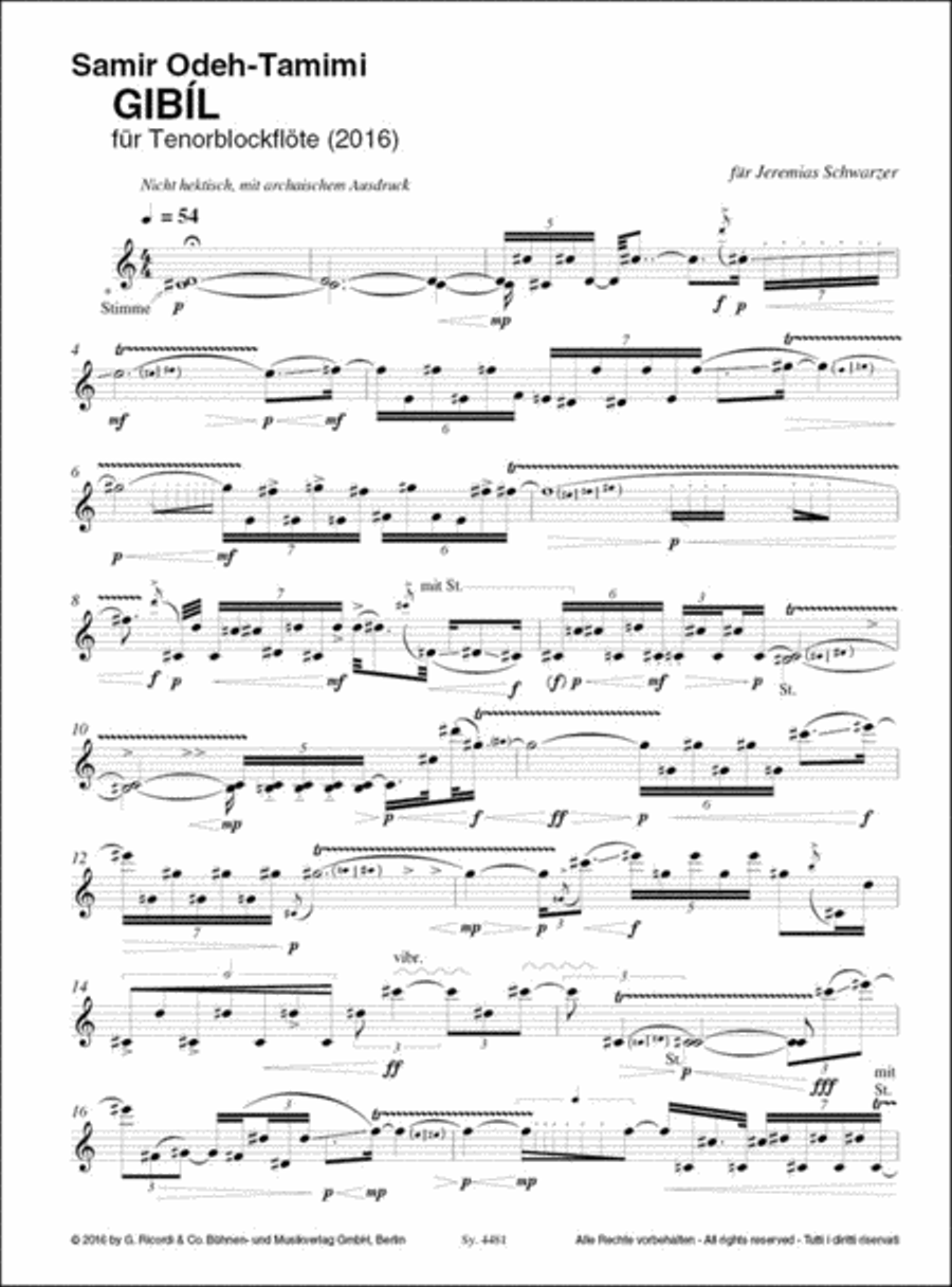 Gibíl Gibíl Tenor Recorder scores gallery preview page 2