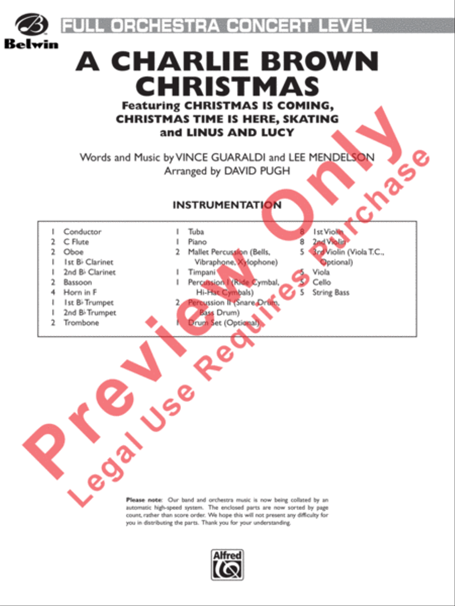 A Charlie Brown Christmas Full Orchestra scores gallery preview page 2