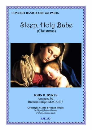Book cover for Sleep, Holy Babe (Christmas) - Concert Band Score and Parts PDF