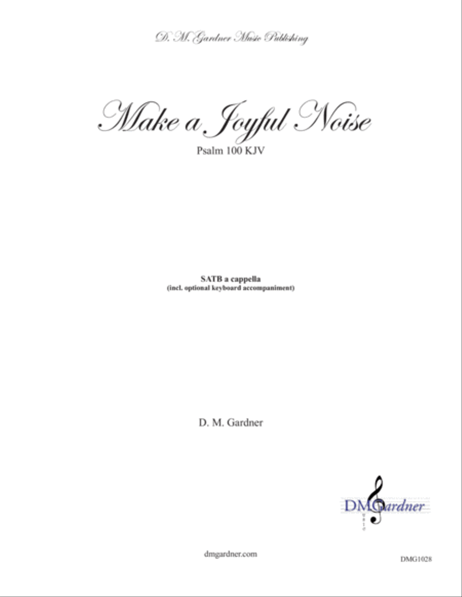 Make A Joyful Noise (Psalm 100) SATB 4-Part scores gallery preview page 1
