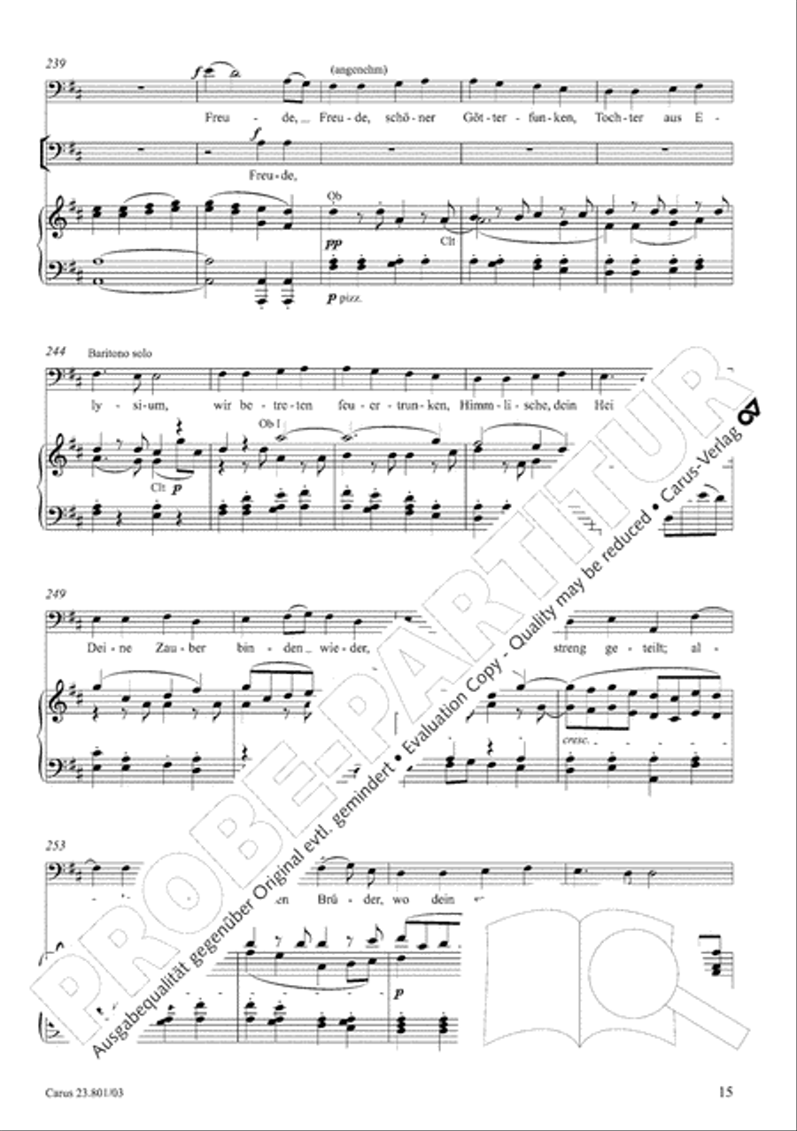 Symphony No. 9, Op. 125 - Finale (Choral Symphony) 4-Part scores gallery preview page 16
