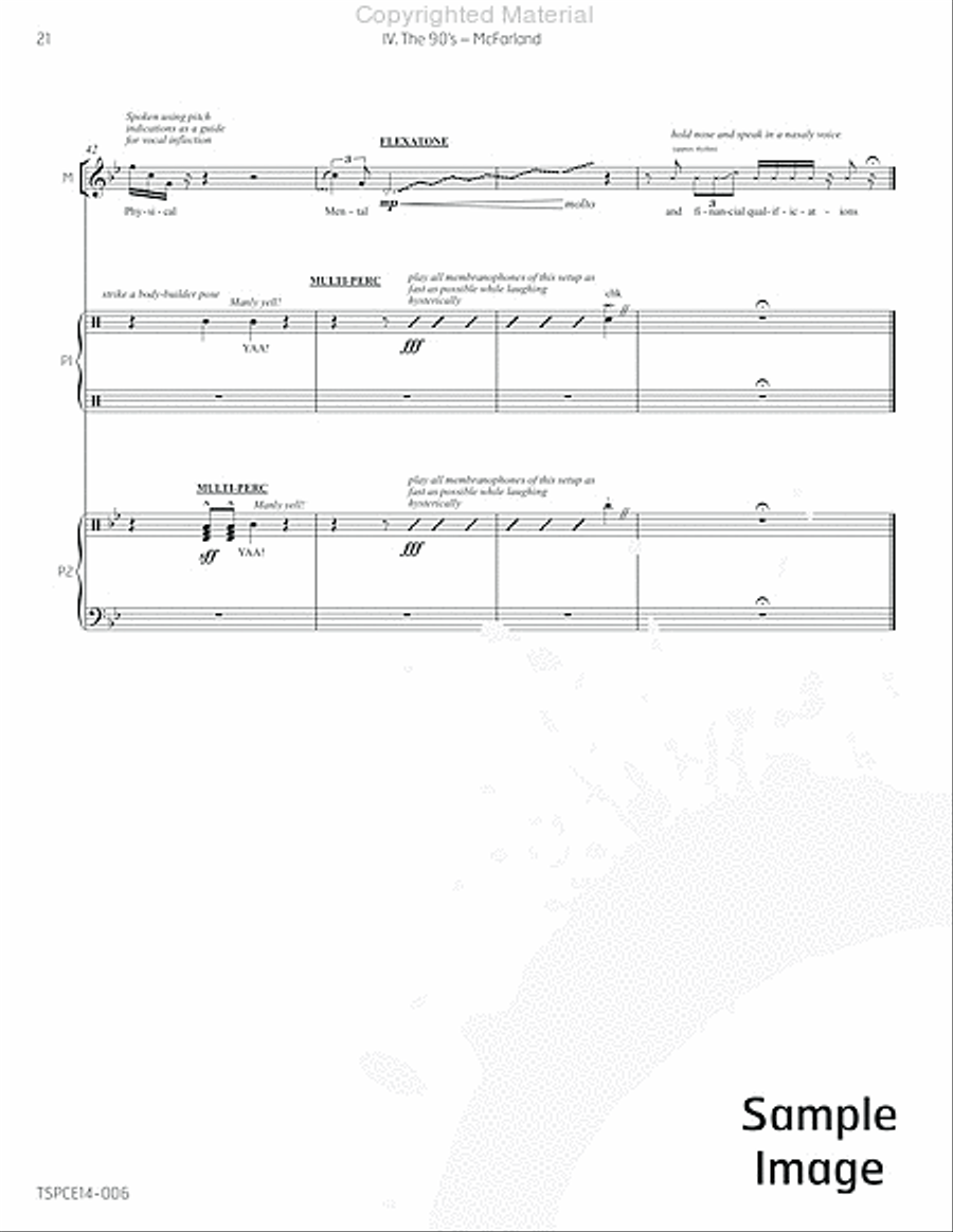5 Songs in the Age of Stupidity Percussion Ensemble scores gallery preview page 27