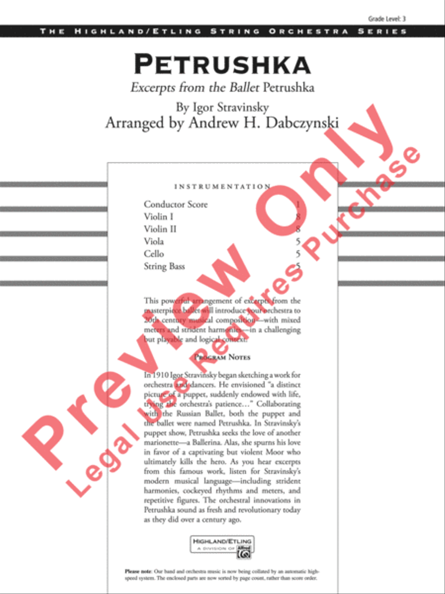 Petrushka String Orchestra scores gallery preview page 2