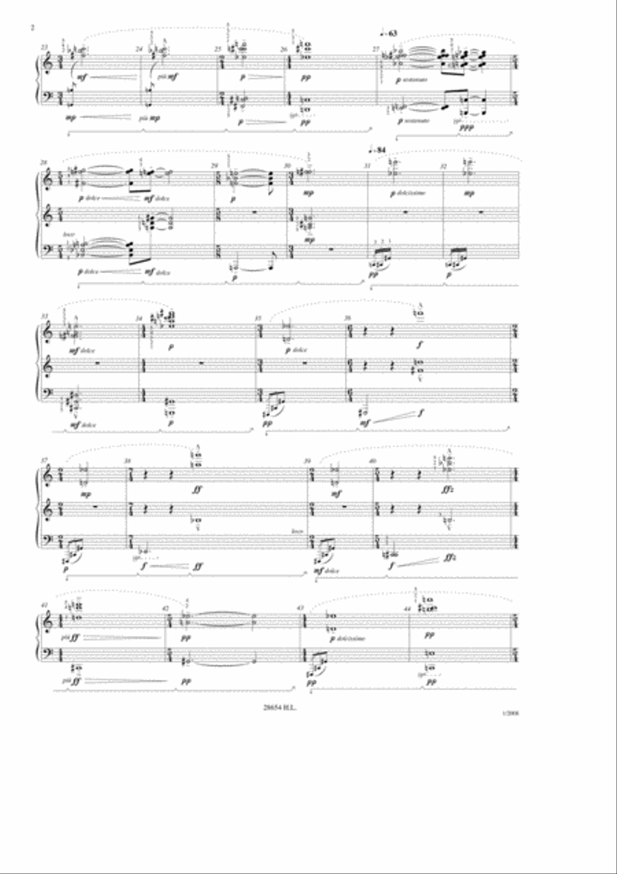 La Ligne gravissant la chute - Hommage a Chopin Piano Solo scores gallery preview page 3