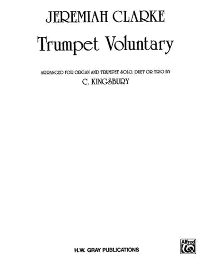 Trumpet Voluntary by Jeremiah Clarke Trumpet - Sheet Music
