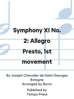 Symphony XI No. 2: Allegro Presto, 1st movement