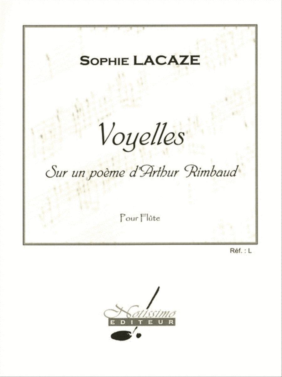 Lacaze Rimbaud Voyelles Sur Un Poeme D'arthur Rimbaud Flute Solo Book Flute Solo scores gallery preview page 1