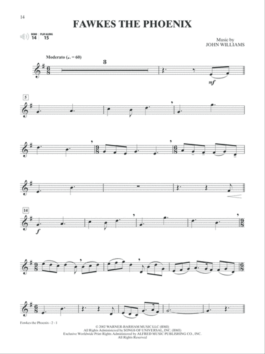 Harry Potter Instrumental Solos Trumpet Solo scores gallery preview page 4