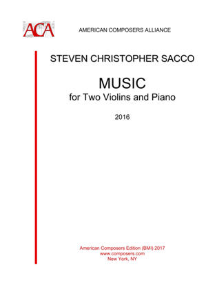 [Sacco] Music for Two Violins and Piano
