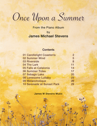 Once Upon a Summer - Piano Book