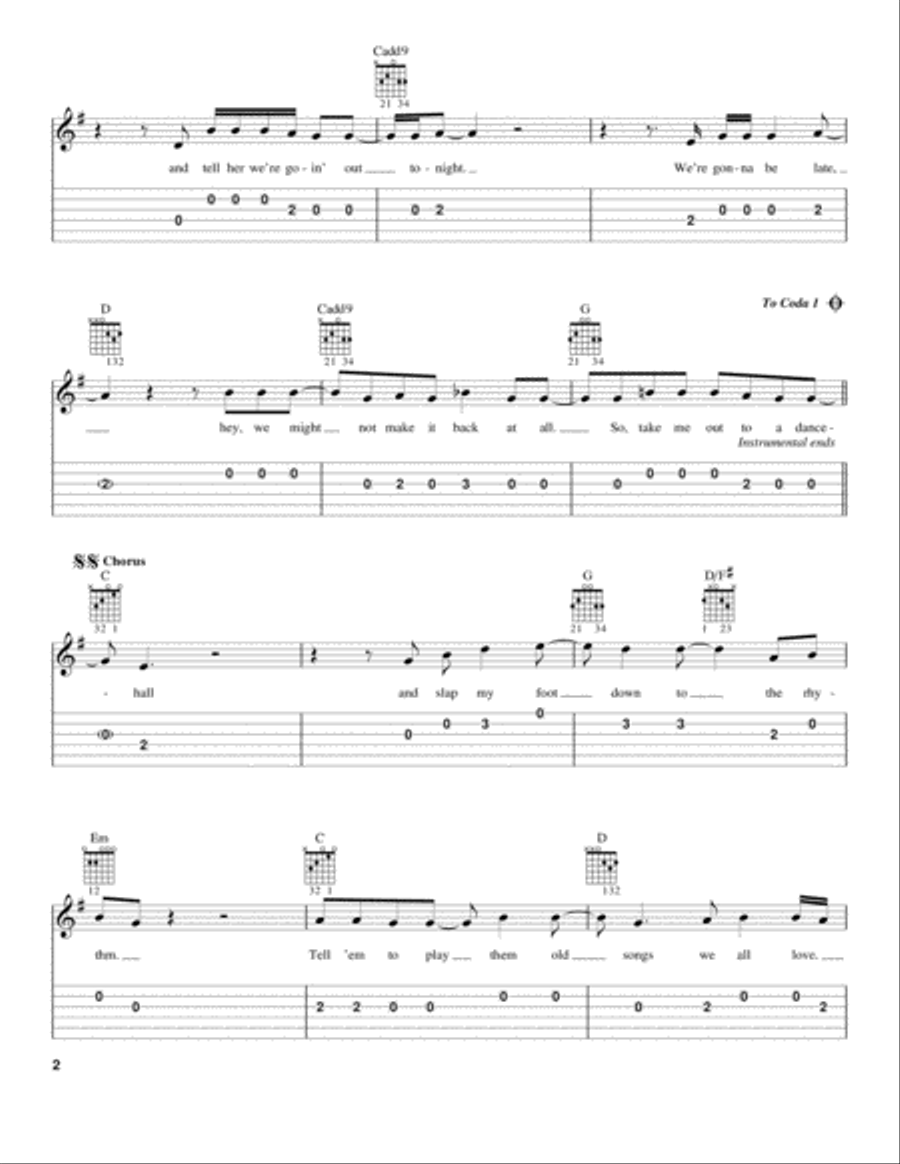 Take Me Out To A Dancehall Electric Guitar scores gallery preview page 2