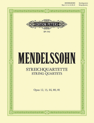 Book cover for String Quartets, Complete Edition