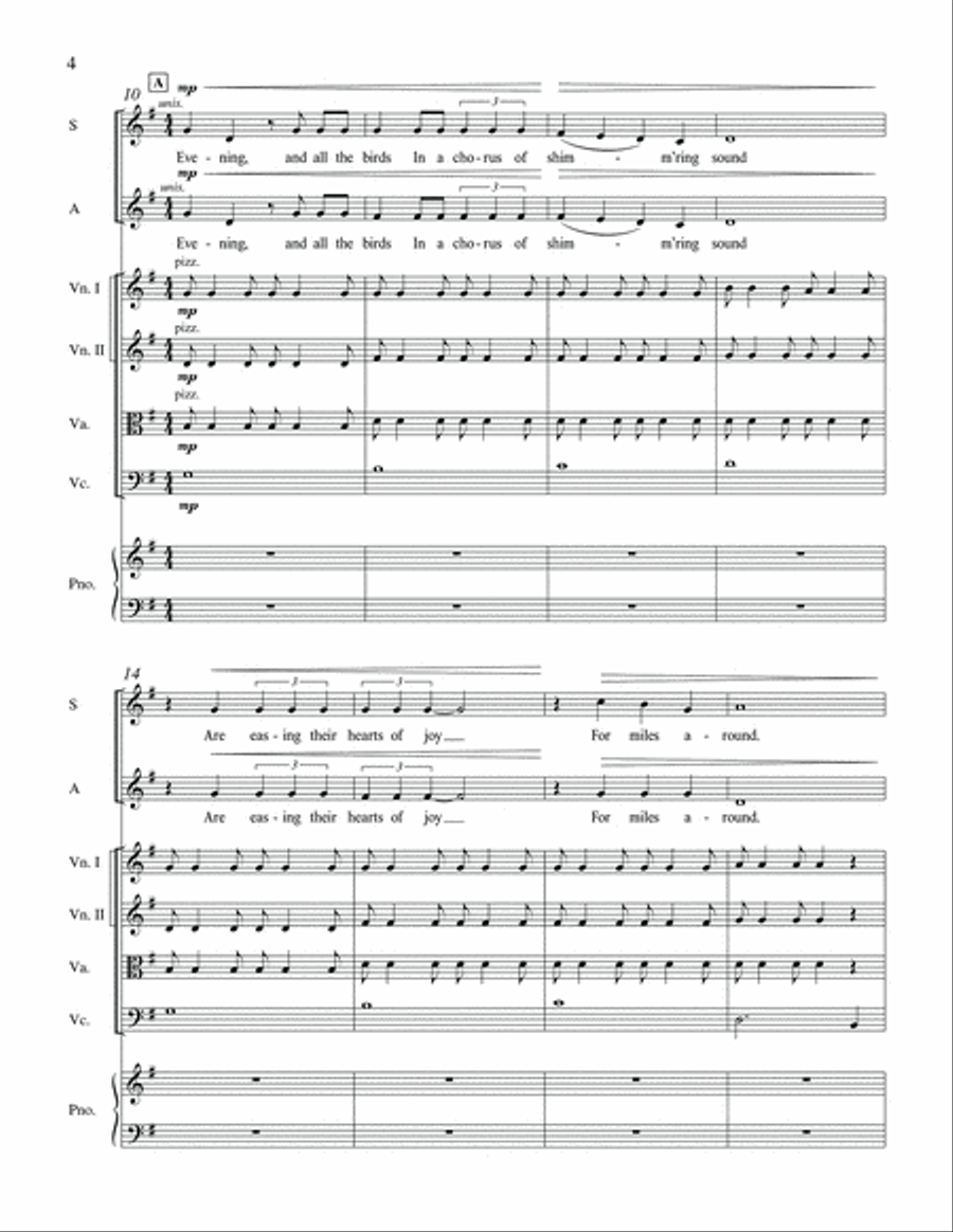 Dusk from I Will Sing to the Stars Choir scores gallery preview page 4