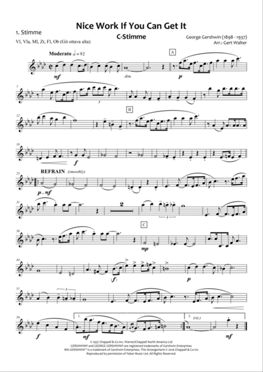 Nice Work If You Can Get It from A DAMSEL IN DISTRESS School and Community scores gallery preview page 5
