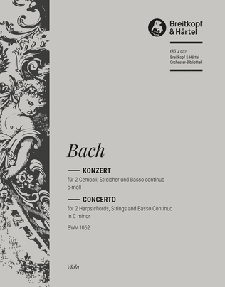 Book cover for Harpsichord Concerto in C minor BWV 1062