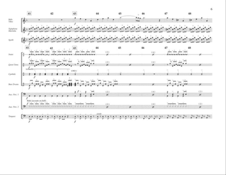 Uprising - Percussion Score Marching Band scores gallery preview page 6