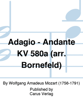 Book cover for Adagio - Andante KV 580a (arr. Bornefeld)