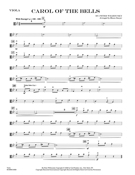 Carol Of The Bells - Score Only image number null