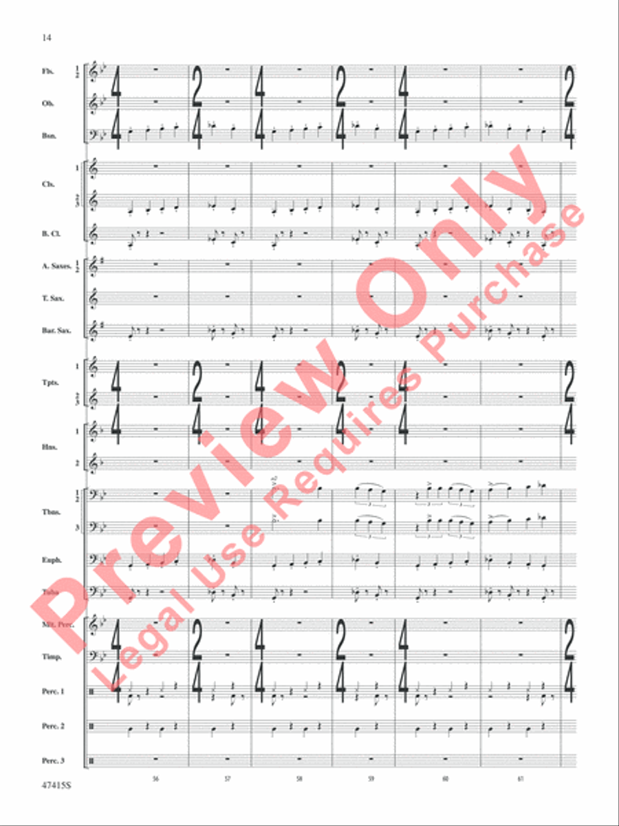 Blessed Are They Concert Band scores gallery preview page 15