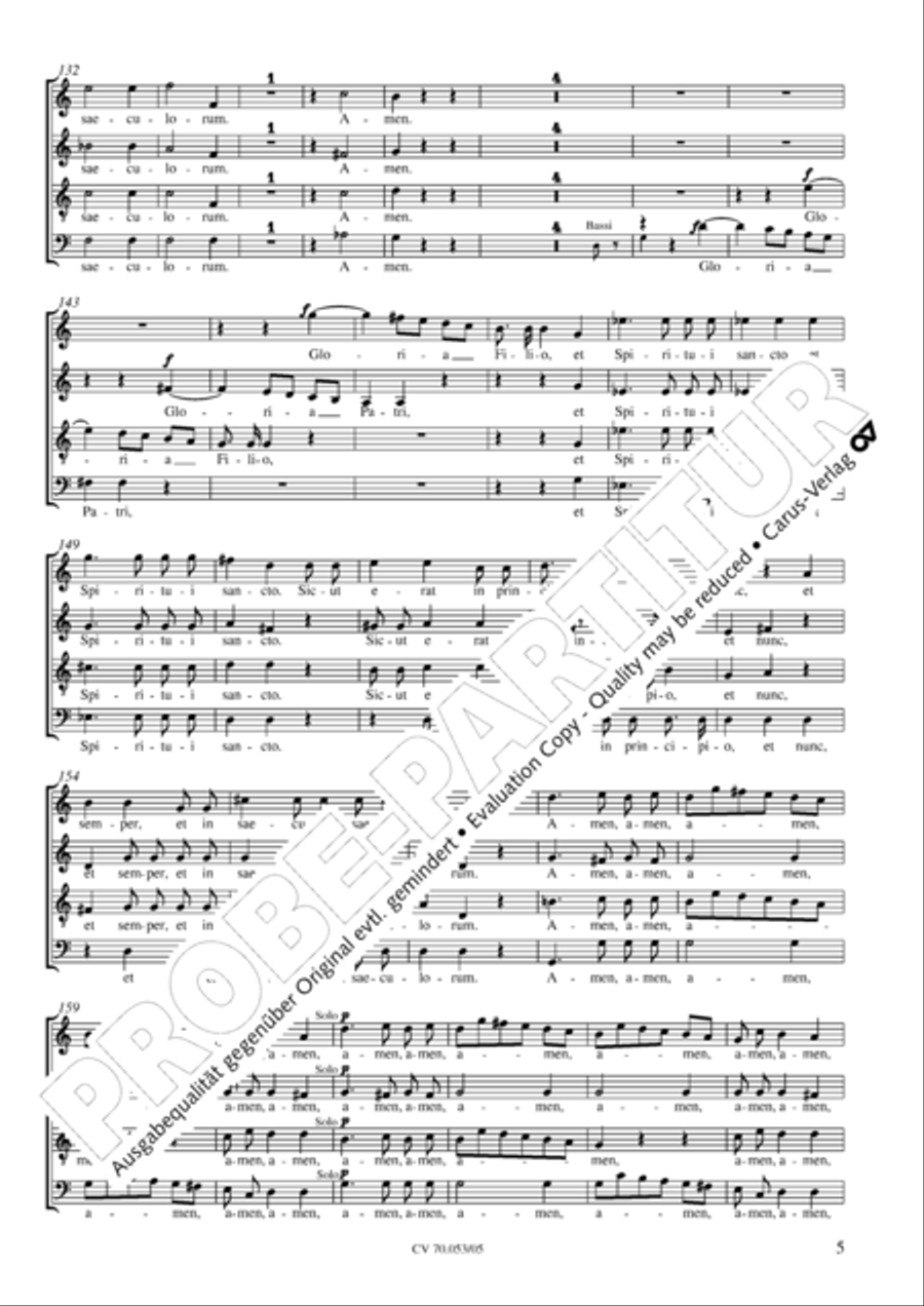 Magnificat in C major 4-Part scores gallery preview page 6