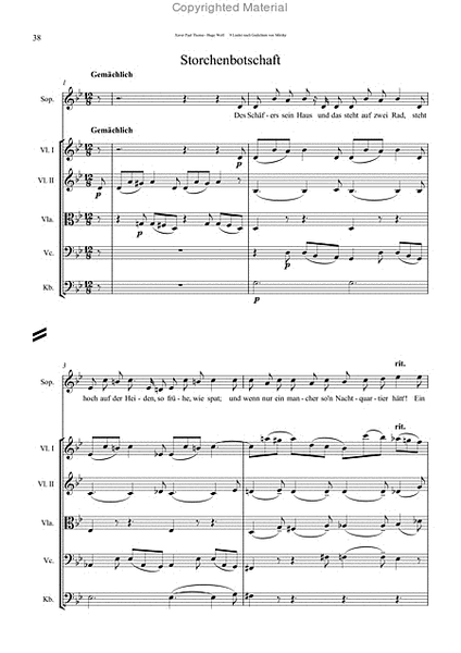 Neun Lieder - Instrumentation fur Sopran und Streichorchester (1972)