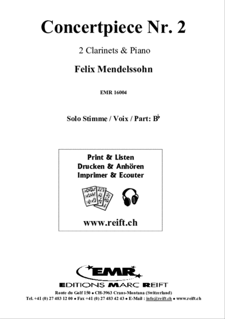 Concertpiece No. 2 Clarinet Duet scores gallery preview page 2