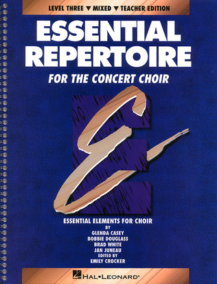 Book cover for Essential Repertoire for the Concert Choir
