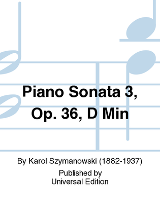 Book cover for Piano Sonata 3, Op. 36, D Min