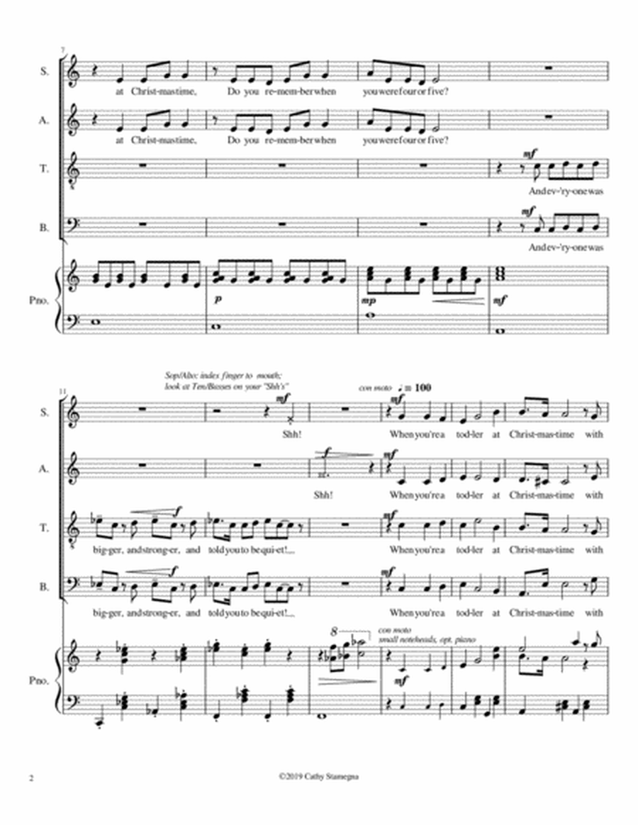 Christmas Toddler (SATB Choir, Optional Chime Tree, Piano Accompaniment) image number null