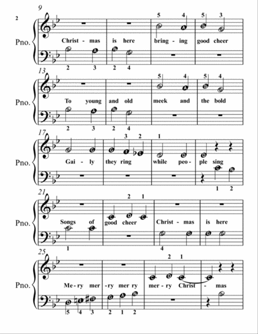 A Tiny Christmas for Beginner Piano Booklet M Easy Piano scores gallery preview page 4