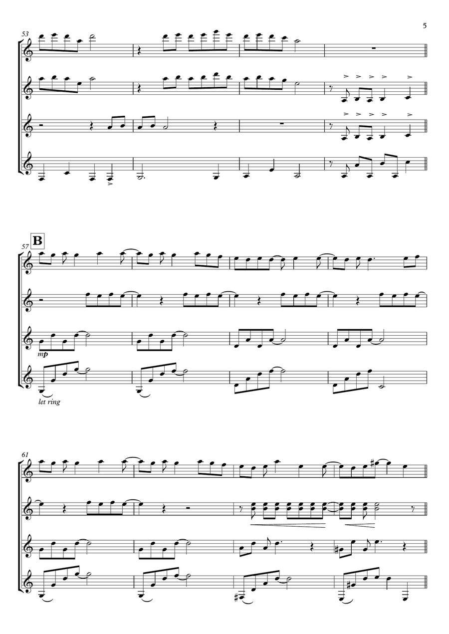 Forbidden Colours Guitar Solo scores gallery preview page 5