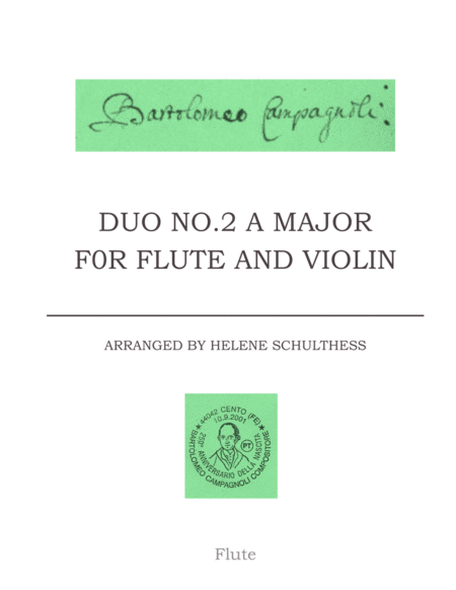 B. Campagnoli Duo in A major for Flute and Violin image number null