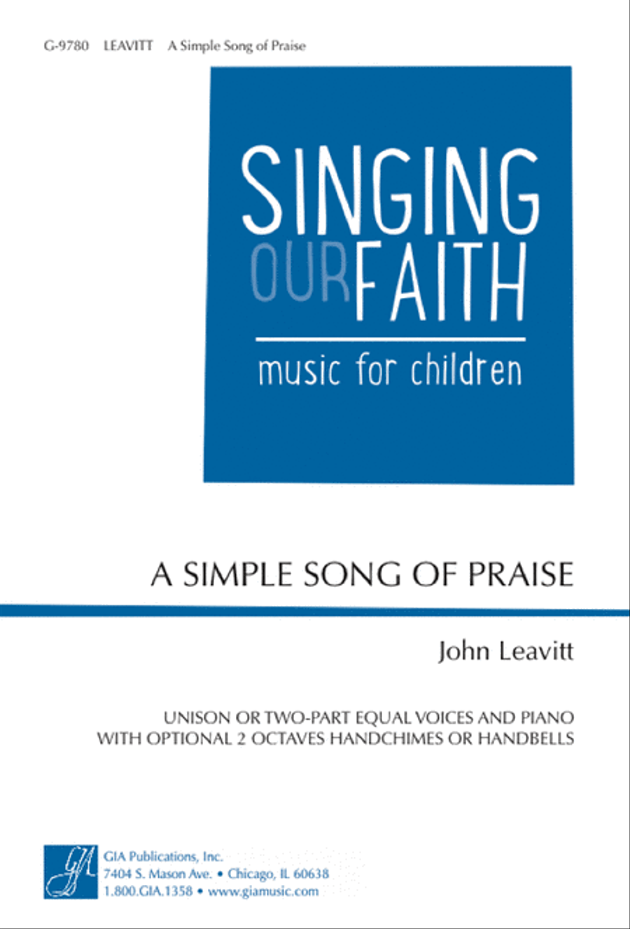 A Simple Song of Praise Unison Choir scores gallery preview page 1
