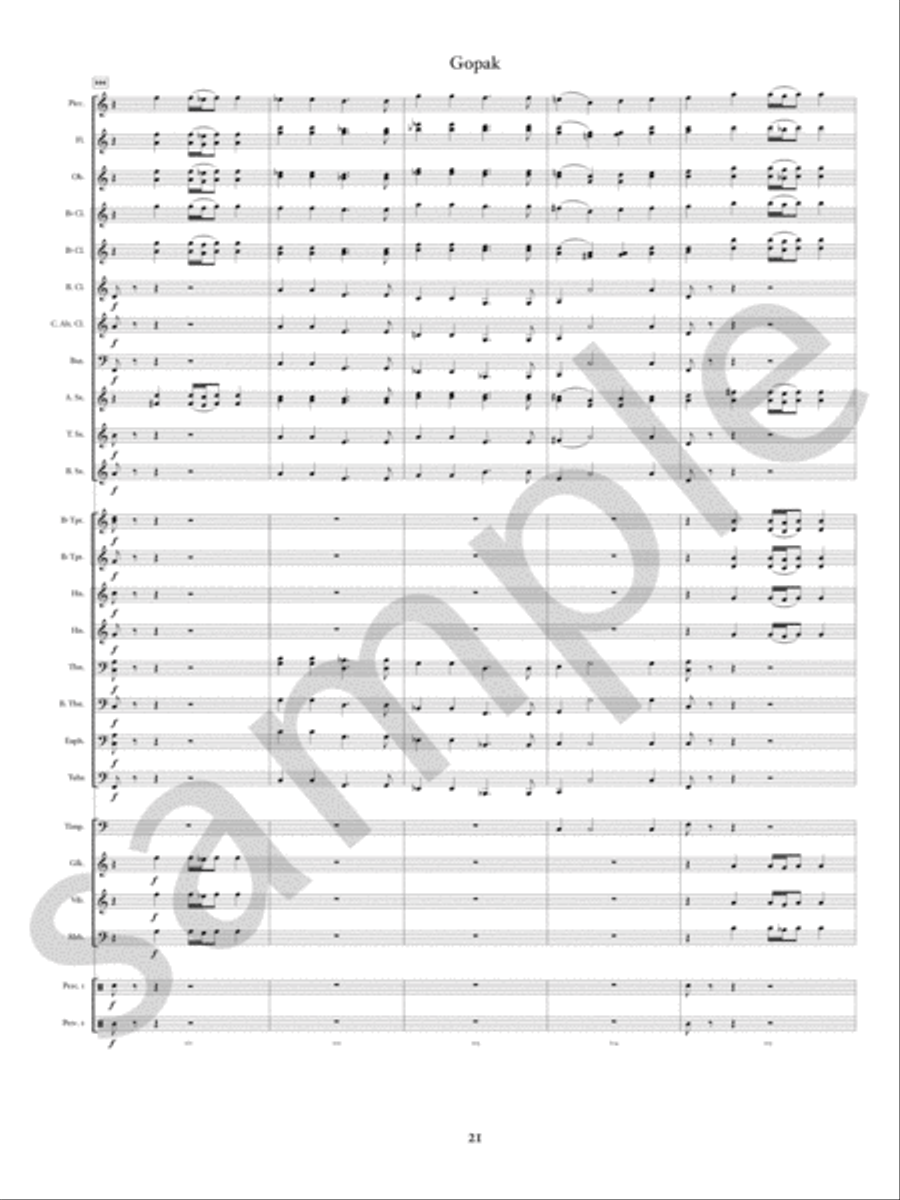 Gopak Concert Band scores gallery preview page 24