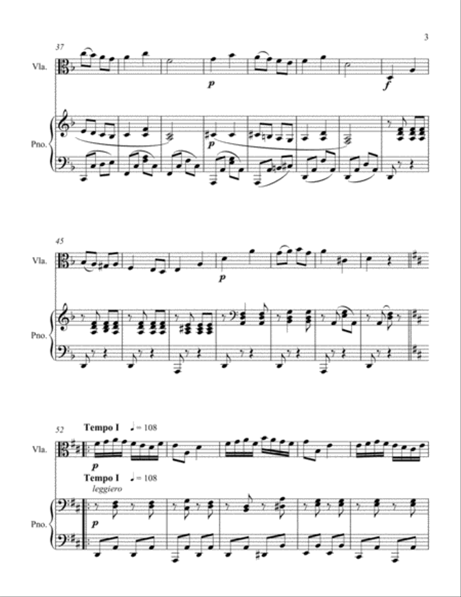 Hungarian Sketch Hungarian Sketch Viola scores gallery preview page 3