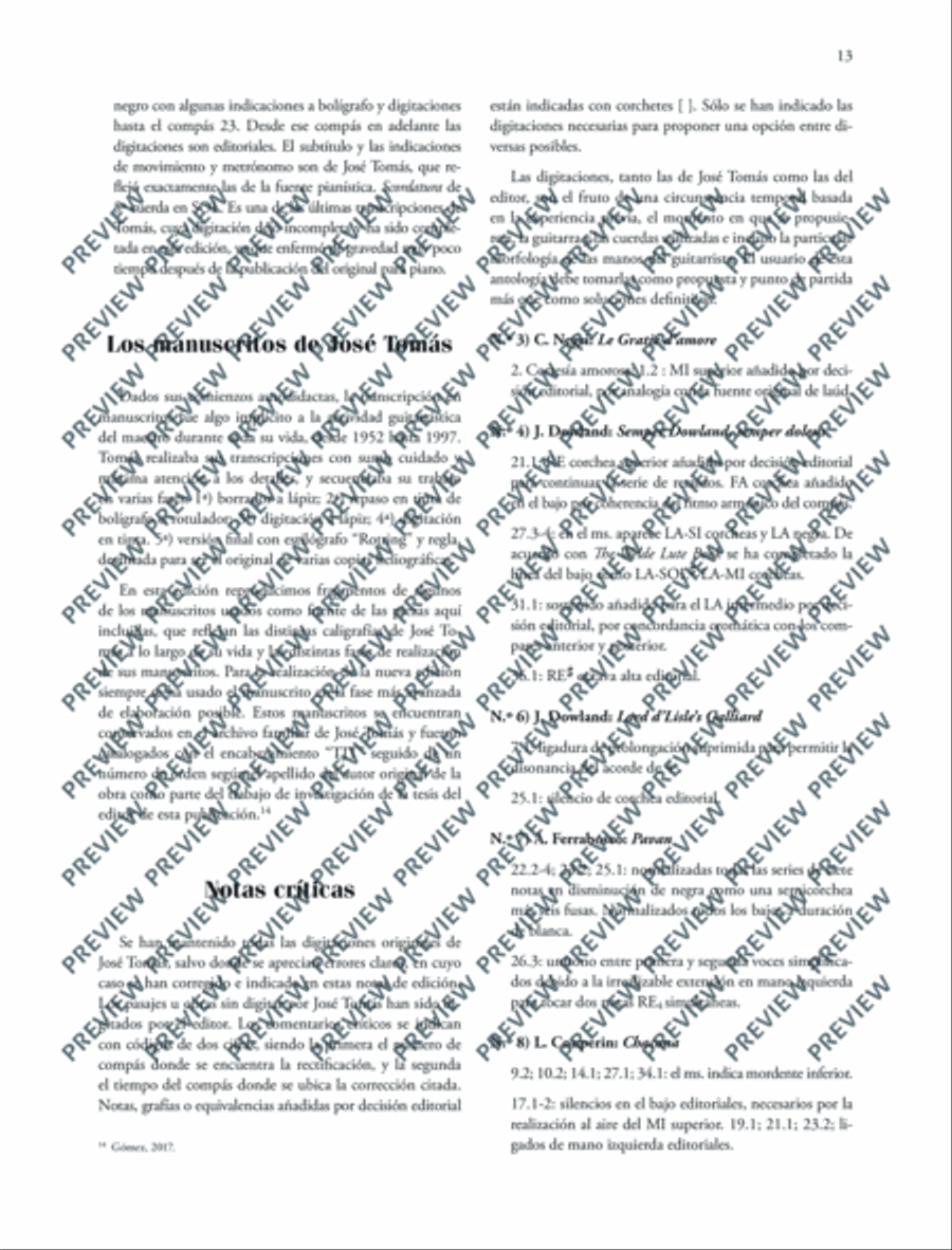 The José Tomás Guitar Anthology Guitar scores gallery preview page 14