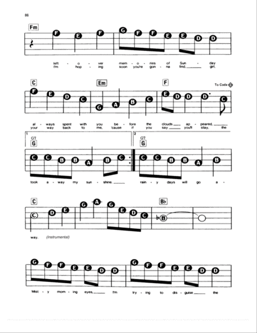 Here Comes That Rainy Day Feeling Again Electronic Keyboard scores gallery preview page 2