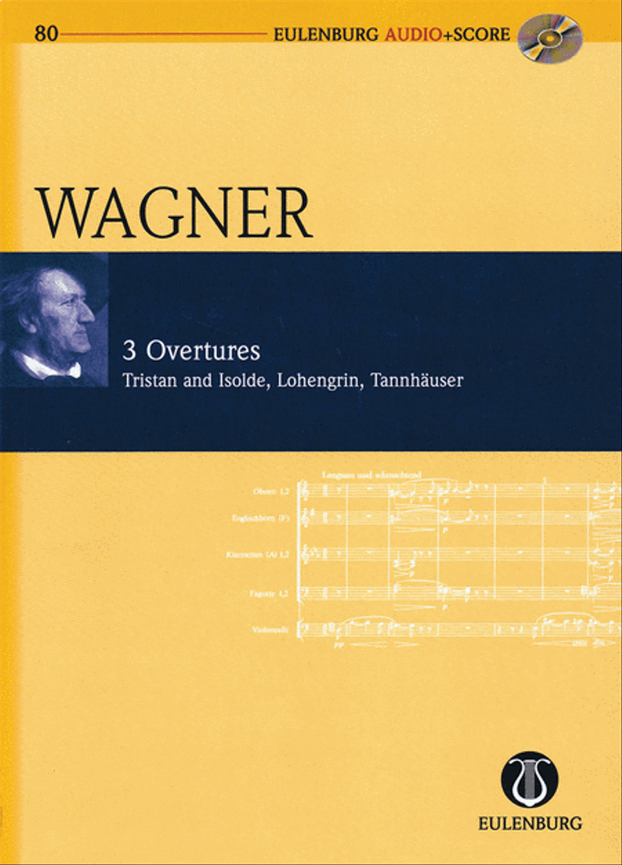 Richard Wagner – 3 Overtures: Tristan und Isolde, Lohengrin, Tannhauser Orchestra scores gallery preview page 1