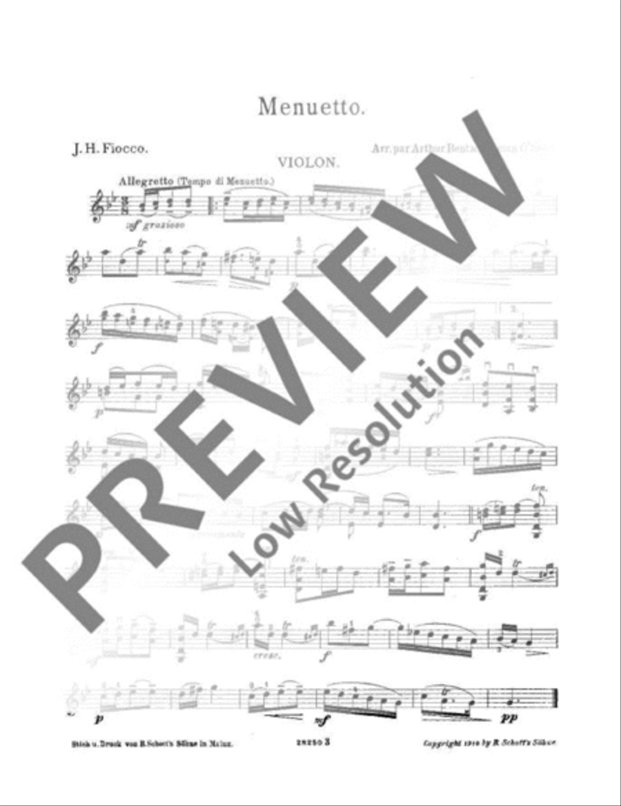 Menuetto Violin Solo scores gallery preview page 5