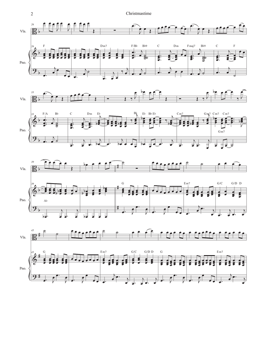 Christmastime Viola scores gallery preview page 2