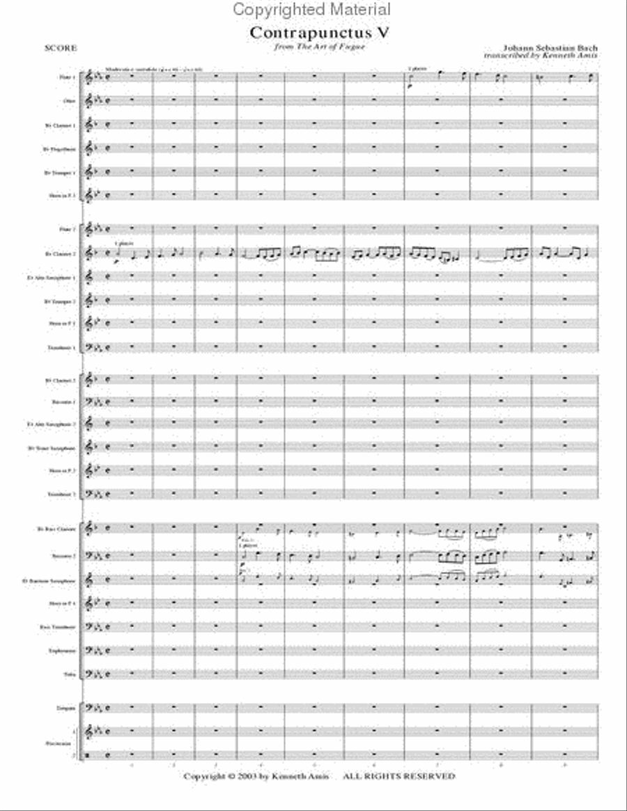 Contrapunctus 5 - STUDY SCORE ONLY Concert Band scores gallery preview page 4