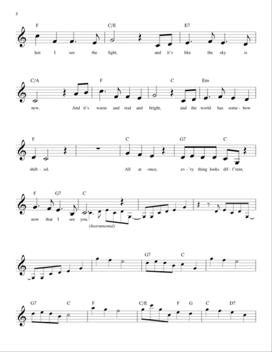 I See The Light (from Tangled) Piano scores gallery preview page 2
