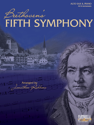 Book cover for Beethoven's Fifth Symphony for Alto Sax and Piano