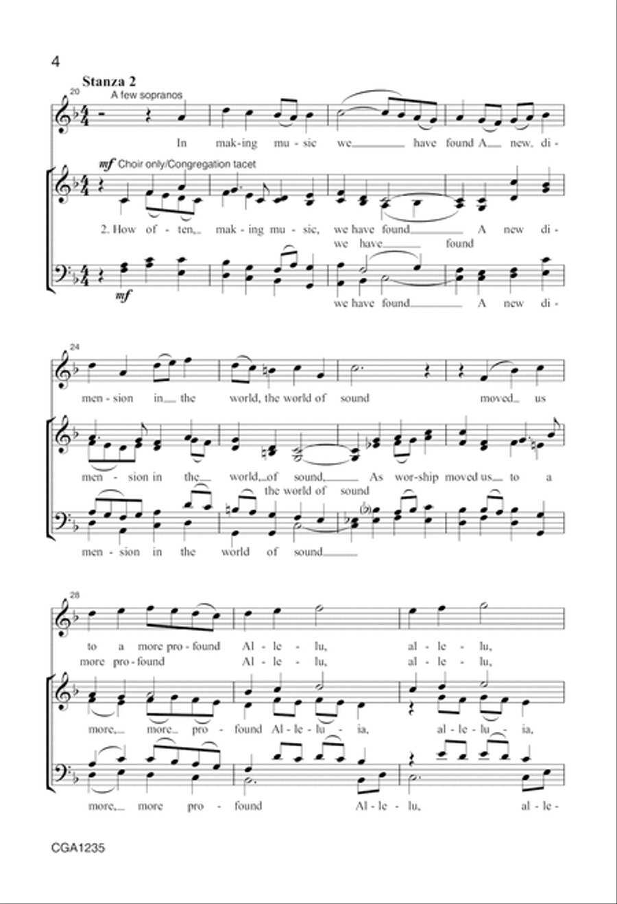 When in Our Music God Is Glorified - Choral Score 4-Part scores gallery preview page 4